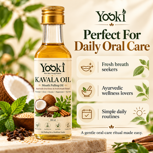 YOSKI Kavala Mouth Pulling Oil | Ayurvedic Oil Pulling for Oral Care & Fresh Breath