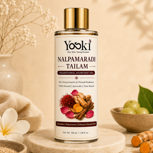 YOSKI Nalpamaradi Tailam | Traditional Ayurvedic Oil for Glowing & Even-Toned Skin