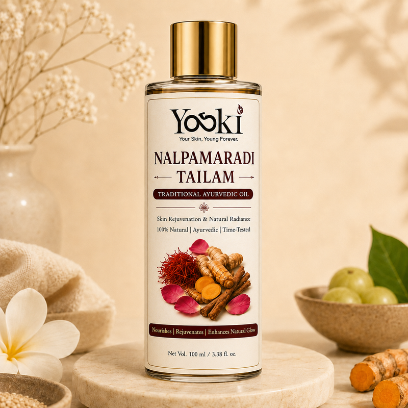 YOSKI Nalpamaradi Tailam | Traditional Ayurvedic Oil for Glowing & Even-Toned Skin