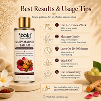 YOSKI Nalpamaradi Tailam | Traditional Ayurvedic Oil for Glowing & Even-Toned Skin 7