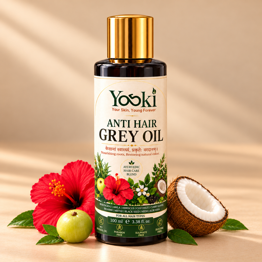 Anti-Hair Grey Oil -  18 herbs Ayurvedic Hair Oil for Grey Hair |Bhringraj,Amla,Hibiscus ,Ratanjot| 100ml.